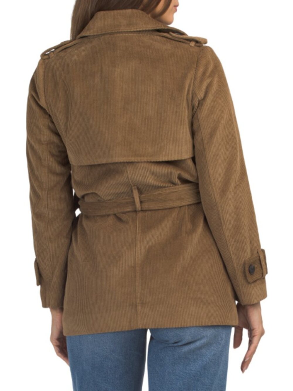 BCBGMAXAZRIA Corduroy Wrap Coat - Picture 2 of 2